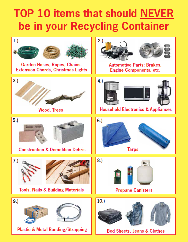 Items That Should Never Be Recycled 